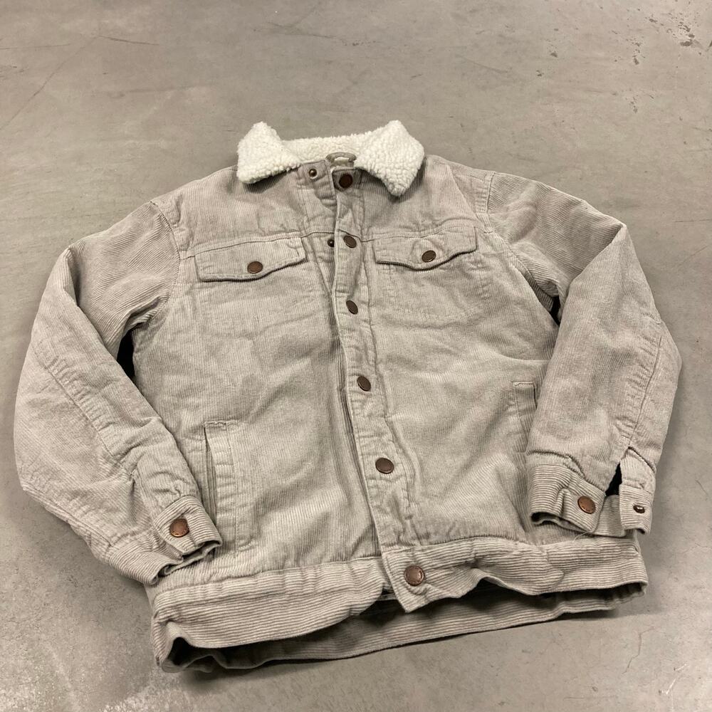 vintage y2k fur lined corduroy trucker jacket